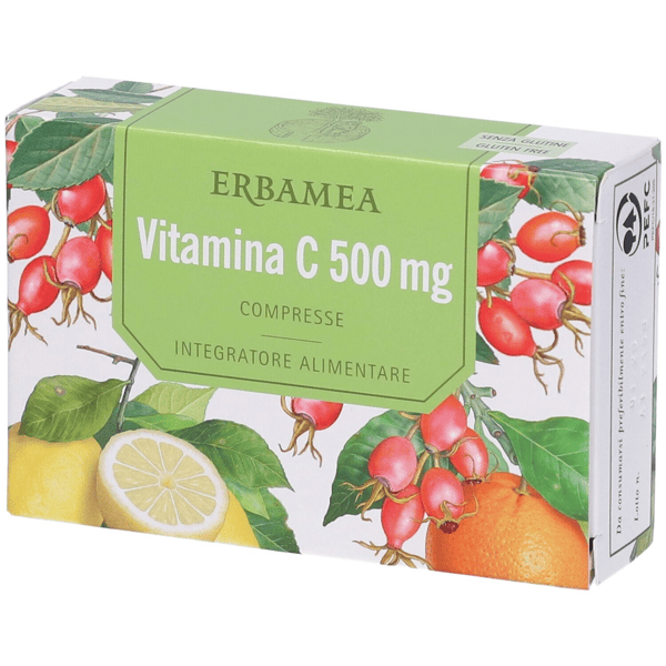 Erbamea Vitamina C 500 mg Integratore di Vitamina C 24 Compresse