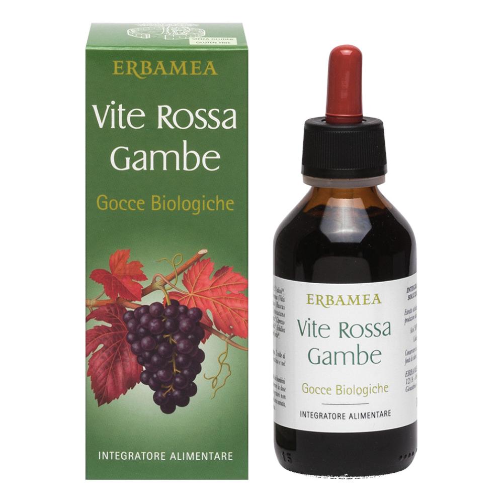 Erbamea Vite Rossa Gambe Gocce Biologiche 100 Ml