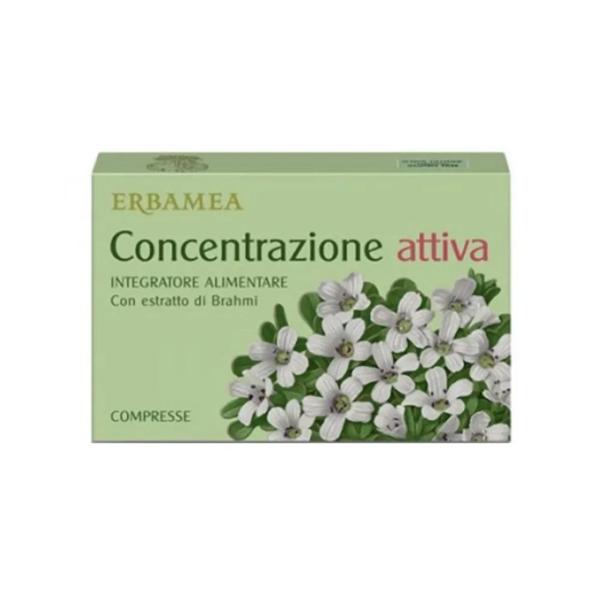 Erbamea Concentrazione Attiva Integratore per la Memoria e Funzioni Cognitive 24 Compresse
