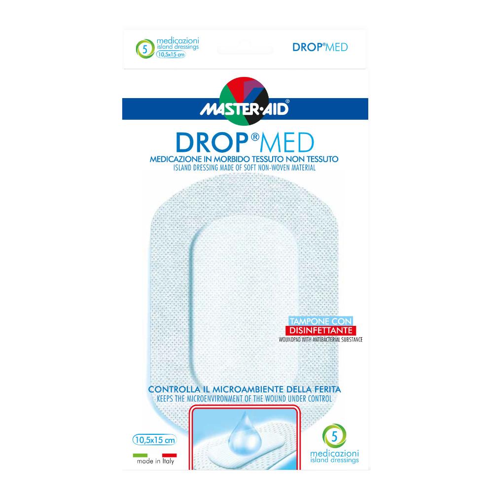 Medicazione compressa autoadesiva dermoattiva ipoallergenica aerata master-aid drop med 10,5x15 5 pezzi — confronto prezzi