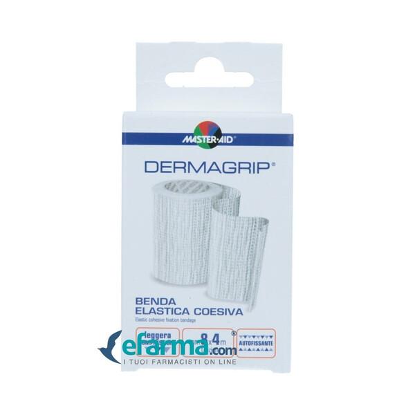 Dermagrip Benda Elastica Auto Aderente Per Medicazioni Con Leggero Effetto Compressivo cm 8x4m