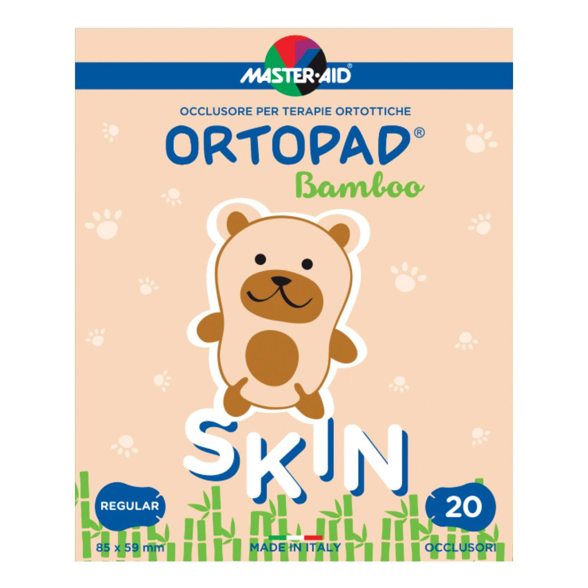 Master Aid Ortopad Skin Regular Occlusore Oculare Autoadesivo 20 Pezzi