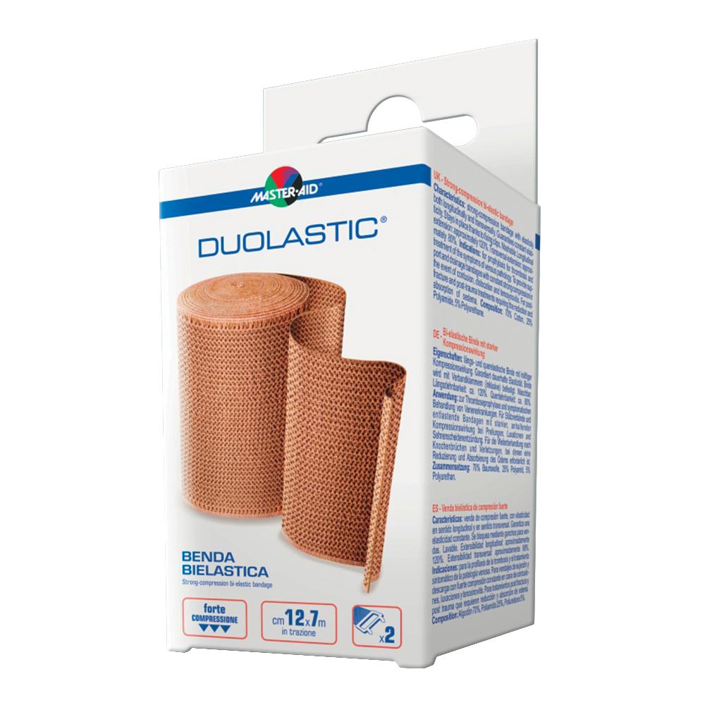 Master Aid Duolastic Benda Bielastica non Adesiva Misura 12 cm x 7 m, 1 Pezzo