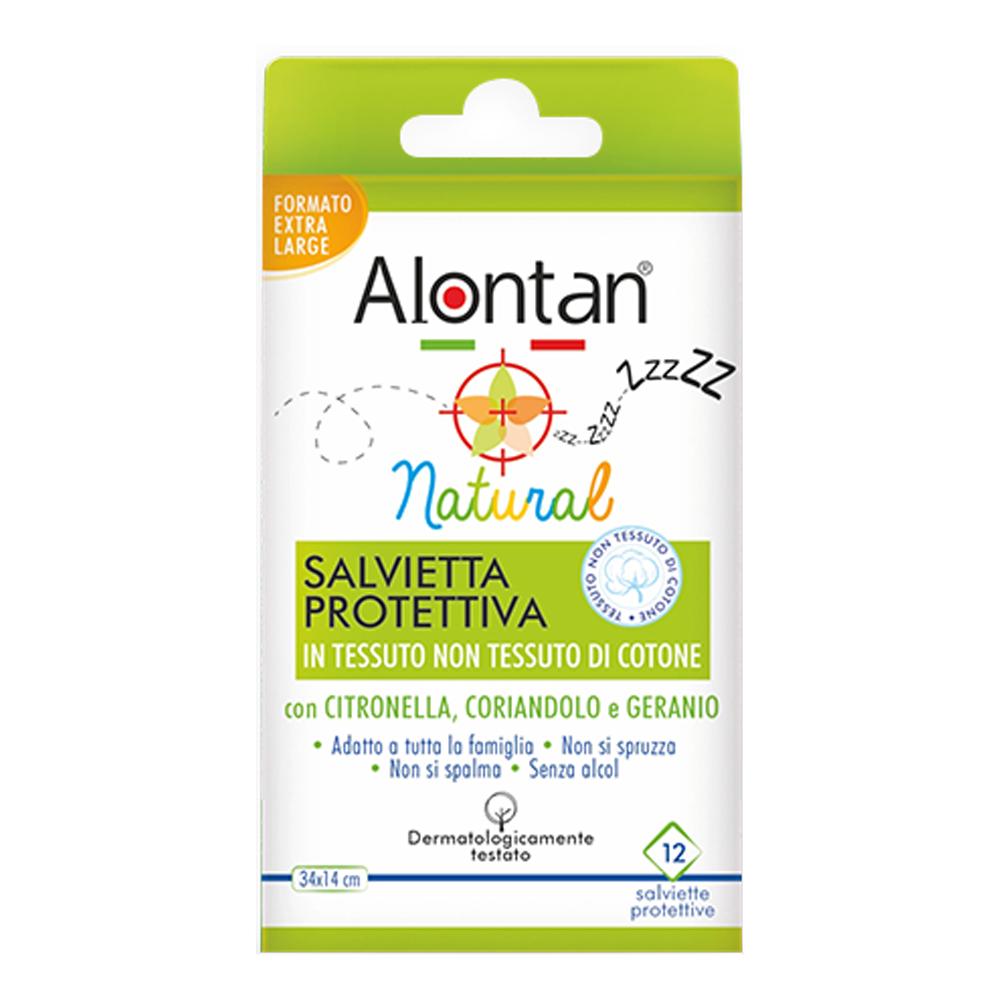 Alontan Natural Salvietta Monouso con Citronella, 12 pezzi