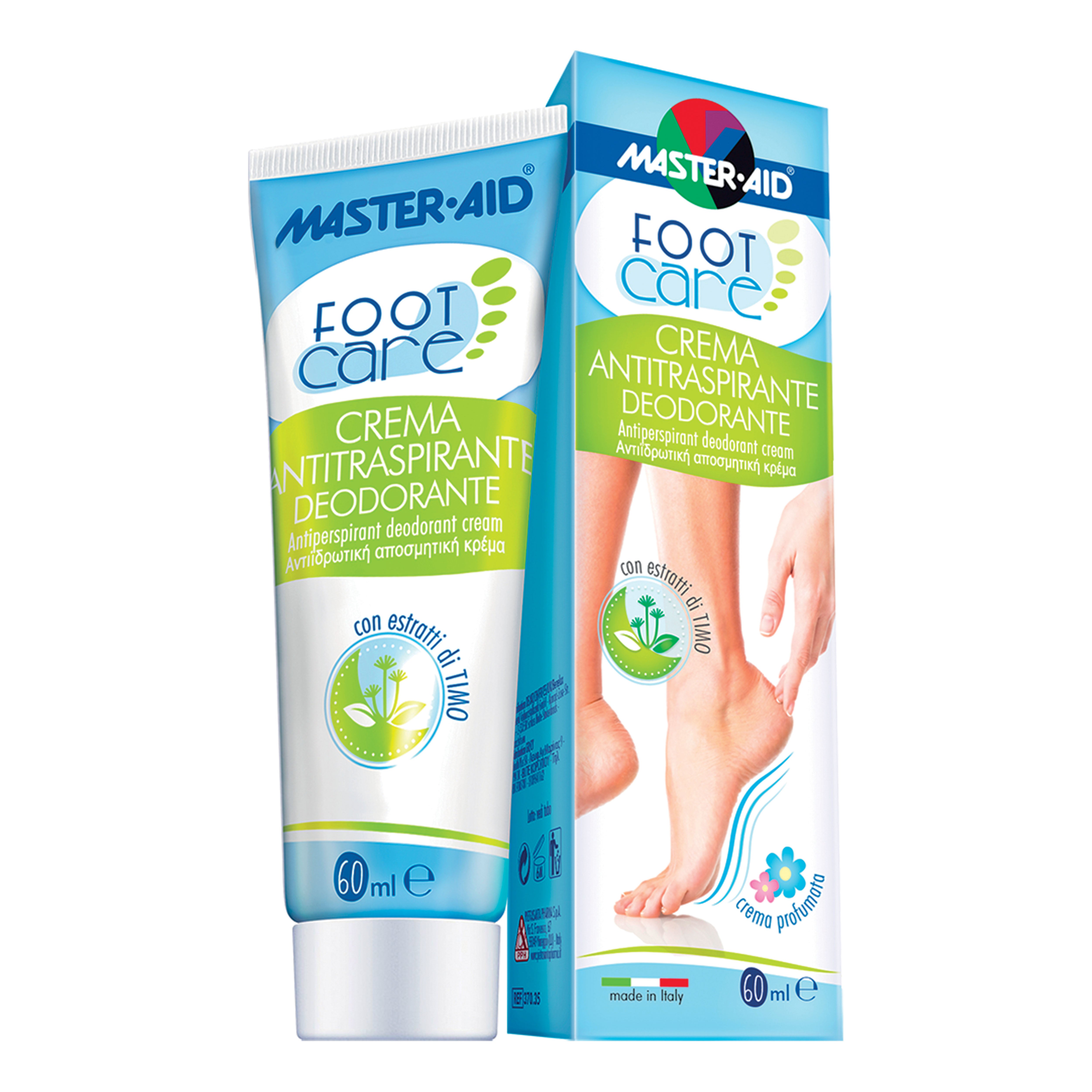 Foot Care Crema Antitraspirante Deodorante Per I Piedi 60ml