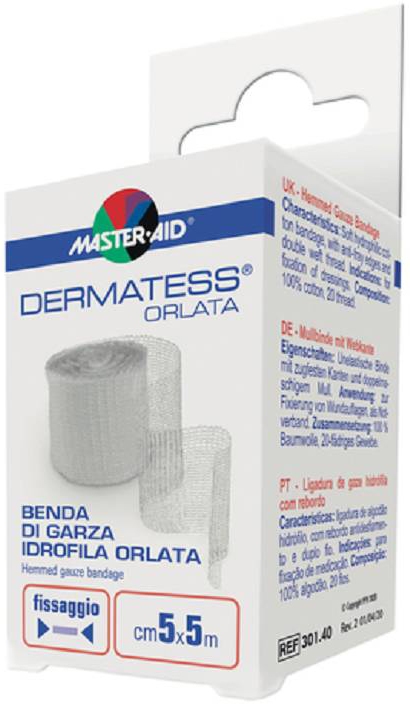 Master-Aid® Dermatess® Benda di Garza Orlata 5 cm x m 1 pz Bendaggio/i