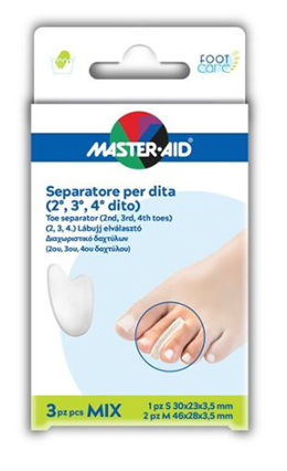 Separatore dita master-aid 1 s + 2 m 3 pezzi