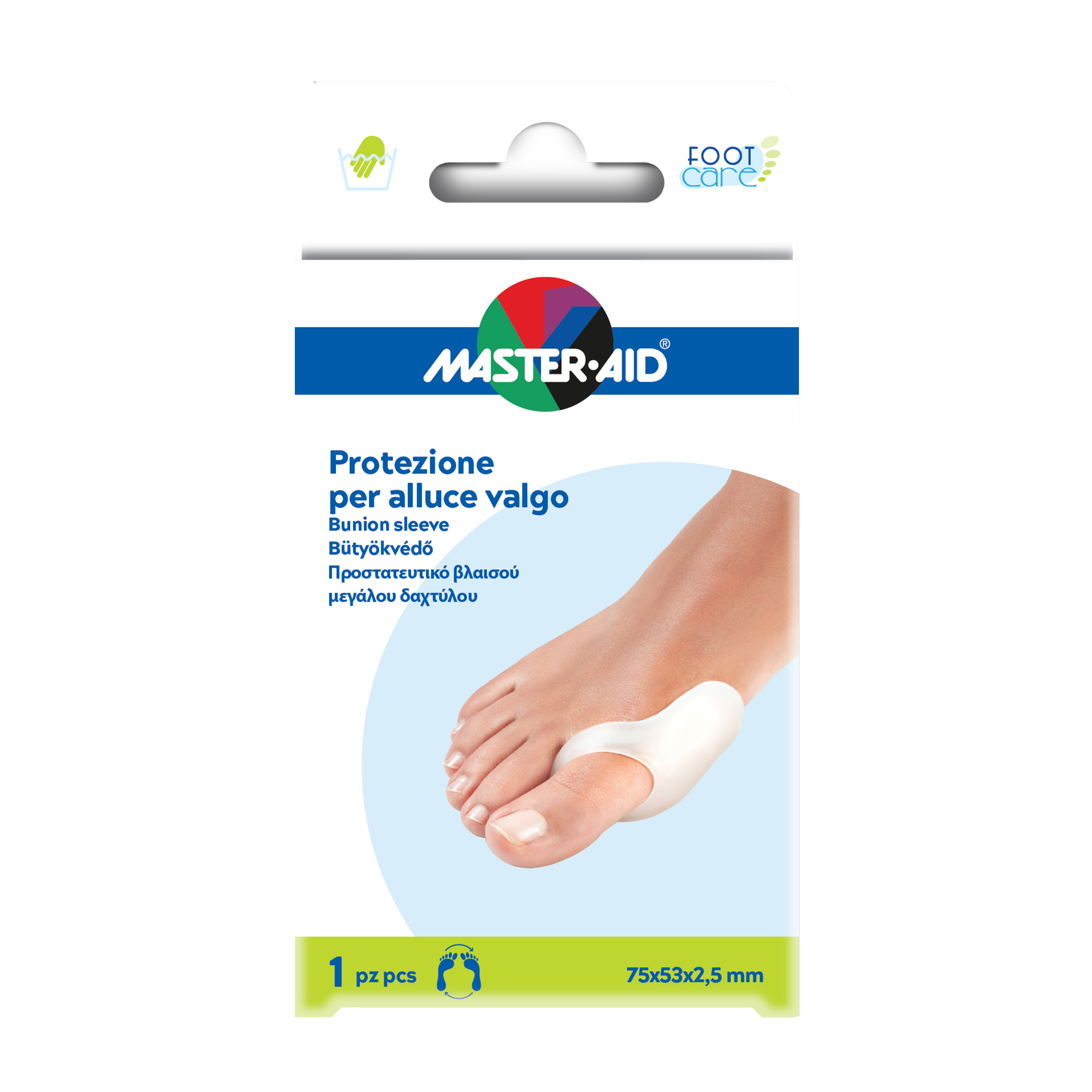 Master-Aid Protezione Alluce Valgo in Tessuto e Gel, 1 Pezzo