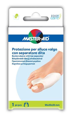 Protezione master-aid per alluce valgo con separatore dita integrato 1 pezzo