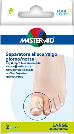 Divaricatore Alluce Giorno/Notte Master-Aid Footcare Large 2 Pezzi D12 St