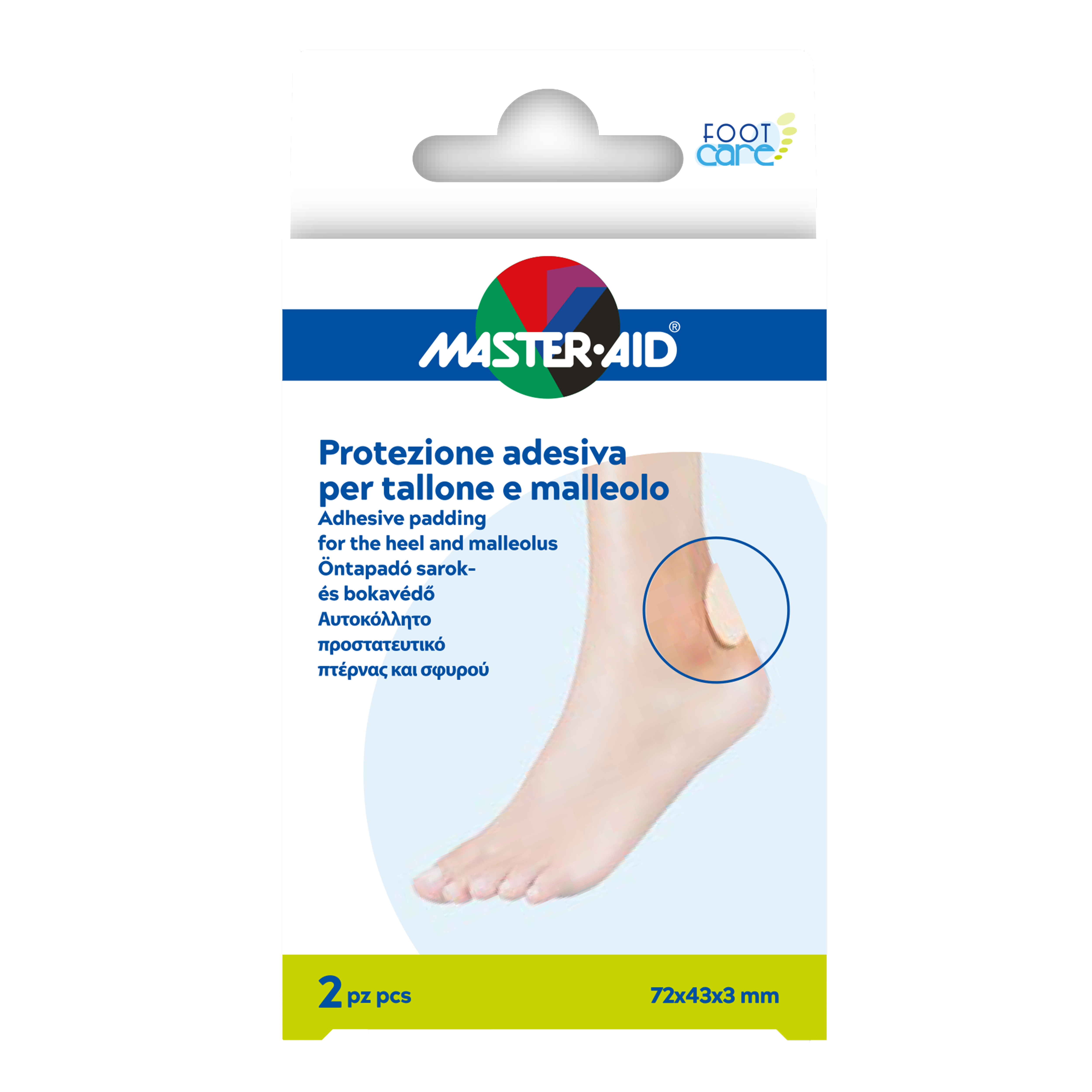 Master-aid foot care protezione tallone/malleoli 2 pezzi