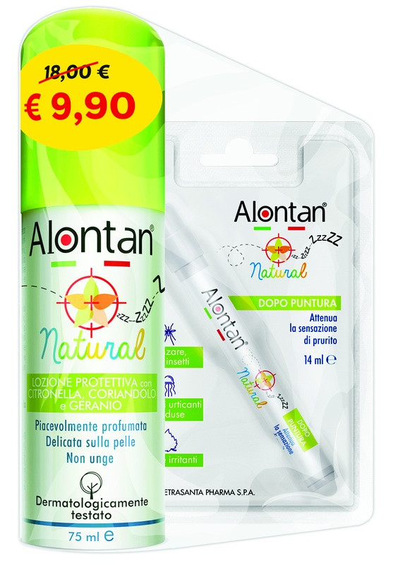 Alontan Bi Pack Natural Spray 75ml + Afterbite 14ml — confronto prezzi