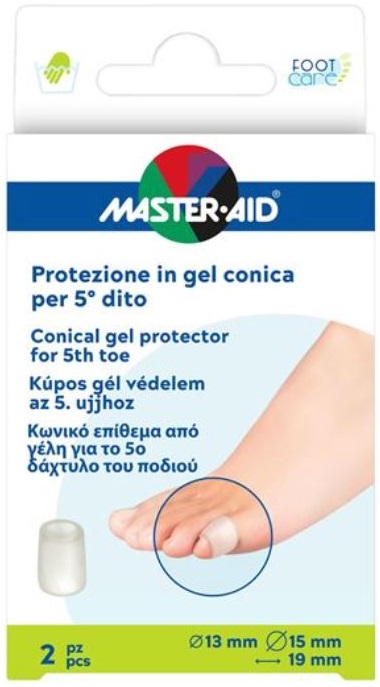 Master-Aid Footcare - Protezione Conica in gel per il 5° dito, 2 protezioni