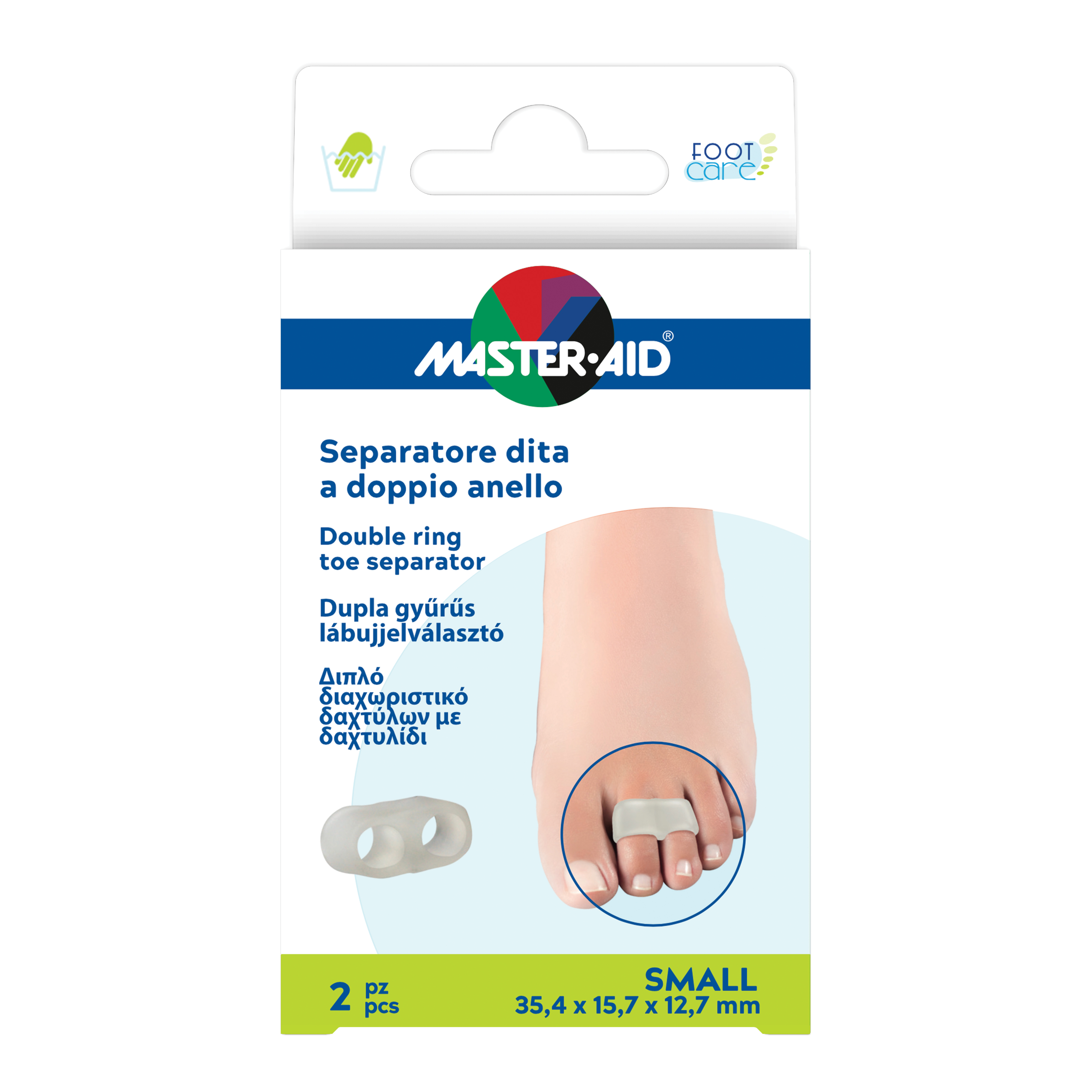 Footcare separatore dita anello doppio small 2 pezzi — confronto prezzi