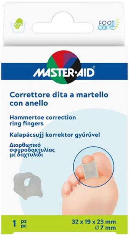 Master-Aid Footcare - Correttore Dita a Martello con anello, 1 pezzo
