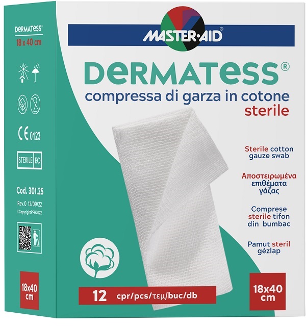Garza Idrofila Dermatess Cotone 18X40 12 St — confronto prezzi