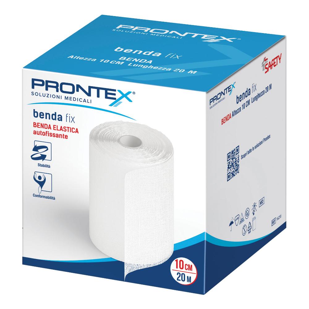 Prontex Benda Fix Elastica Autofissante Per Bendaggi Compressivi Fissaggio Medicazioni E Uso Sportivo 10cm X 20m — confronto prezzi