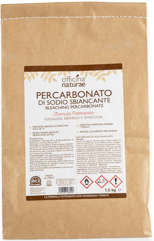 Officina Naturae Percarbonato Di Sodio Sbiancante Igienizza Sbianca Smacchia 1kg
