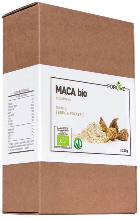 Forlive Maca Polvere Bio 200g - Radice di Maca Biologica
