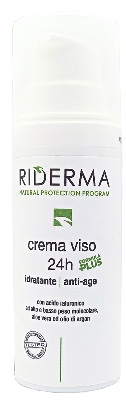 Riderma Crema Viso 24hH Formula Plus Idratante Anti-Age, 50ml