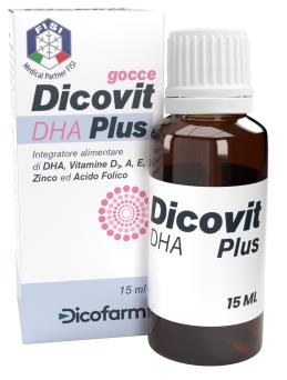 Dicovit Plus Gocce Integratore Multivitaminico con DHA per Neonati e Bambini 15 ml