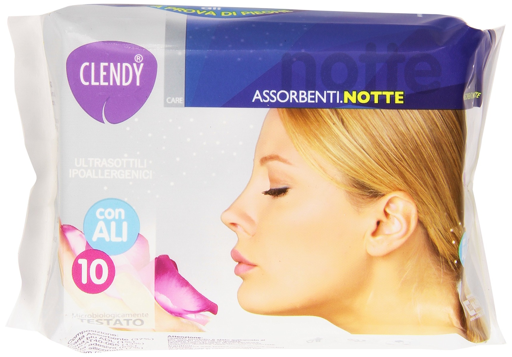 Clendy Assorbenti Notte Con Ali 10 Pezzi