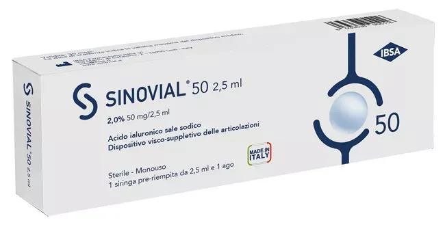 Sinovial 50 Siringa Intra-articolare Acido Ialuronico 2% 2,5 Ml