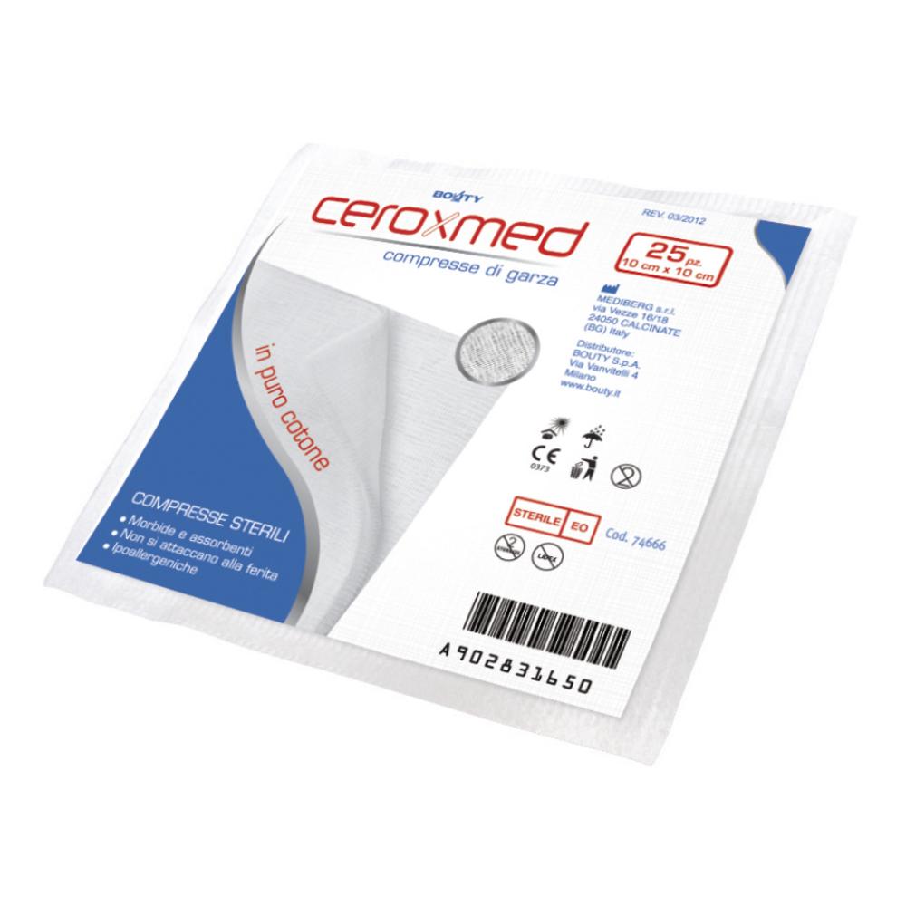 Garza idrofila ceroxmed 10x10 cm 25 pezzi