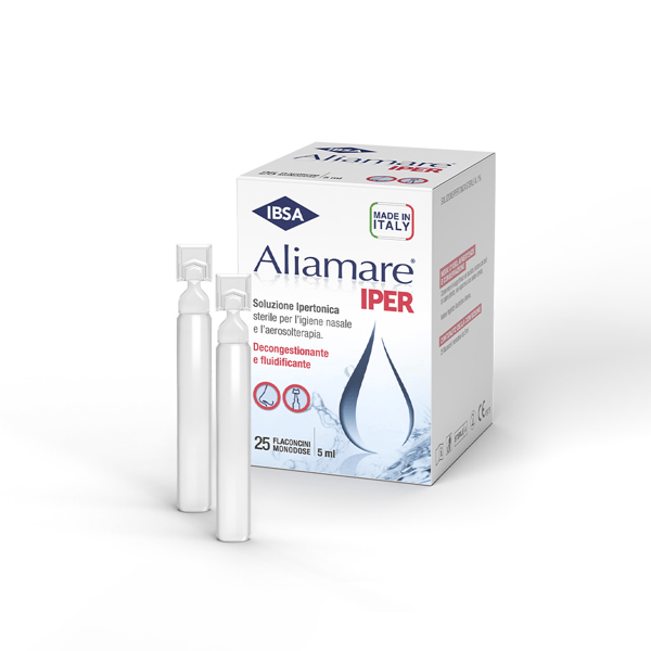 Aliamare Iper Soluzione Ipertonica Igiene Nasale 25 Flaconcini Monodose