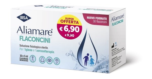 Aliamare Soluzione Fisiologica Bambini e Adulti 30 Flaconcini da 5ml