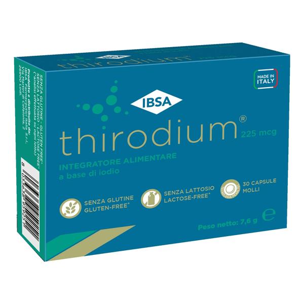 Thirodium Integratore Iodio 225 Mcg per Tiroide e Gravidanza 30 Capsule Molli