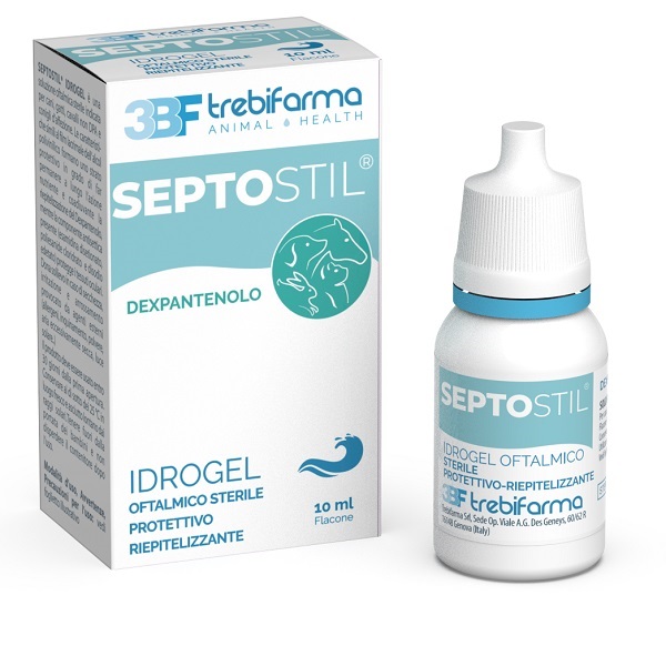 Septostil Soluzione Oftalmica Idratante Epitelio Protettiva Lenitiva Lubrificante Per Cani E Gatti 10 Ml ml Gocce oftalmiche