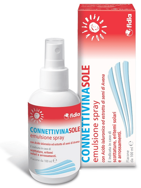 Connettivina Sole 100 Ml Emulsione Spray per Scottature, Eritemi Solari e Arrossamenti Cutanei