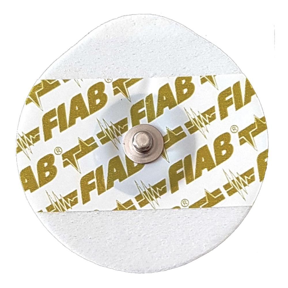 Elettrodo Oe Foam Monouso Ovale 48X50Mm Per Adulti In Gel Solido Con Sensore Ag/Agcl Clip Acciaio Inox Fiab 50 Pezzi St