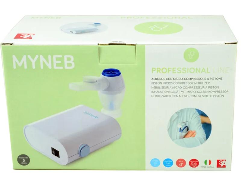 Gima Aerosol MyNeb Pistone Nebulizzatore per Terapia Respiratoria da Casa