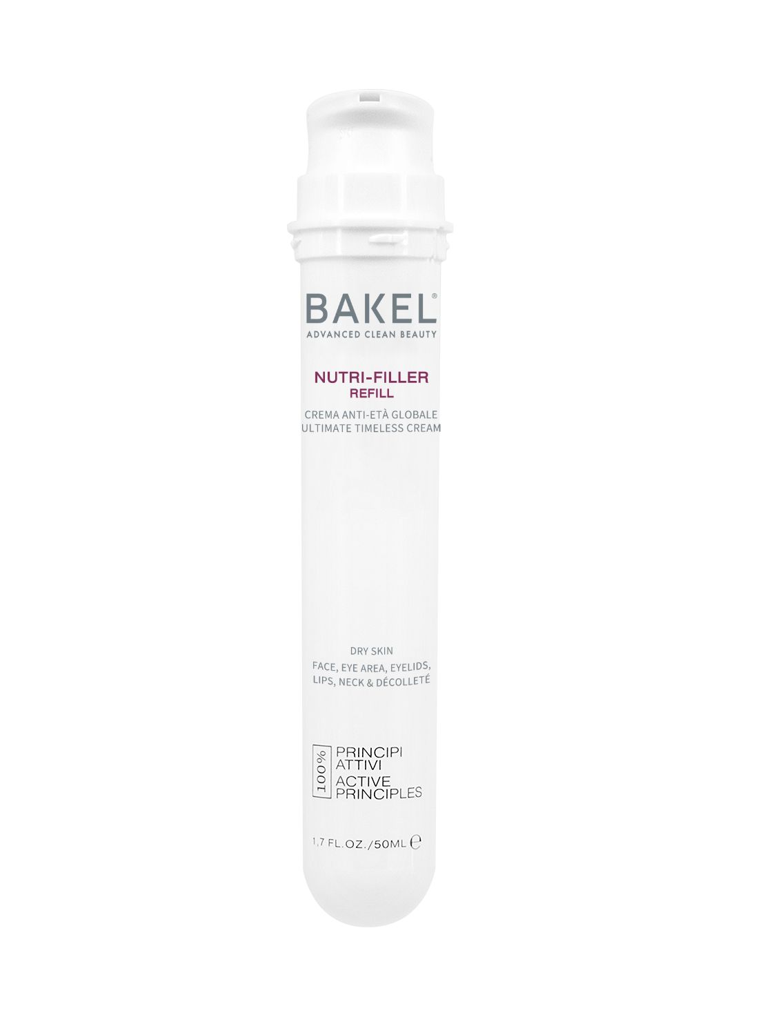 Bakel Nutri-Filler Refill Crema Viso Antietà per Pelle Secca 50 ml