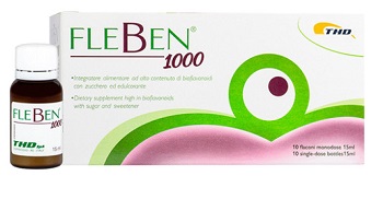 Fleben 1000 10 Flaconcini Monodose - Integratore Microcircolo