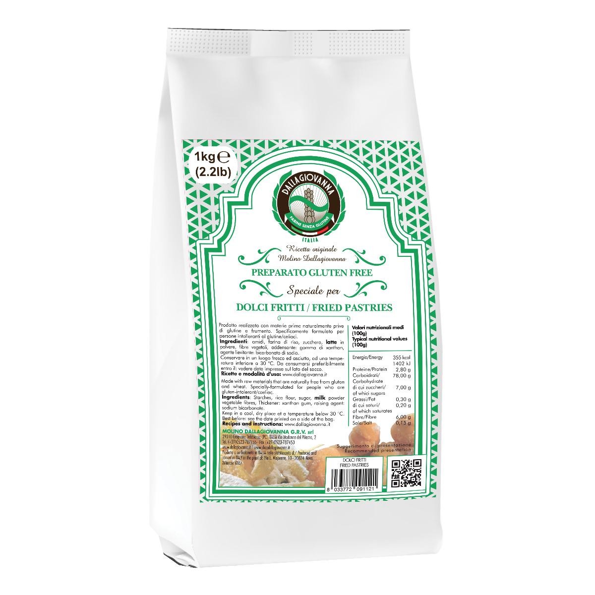 Preparato per Dolci Fritti Senza Glutine - Molino Dallagiovanna 1000 g — confronto prezzi