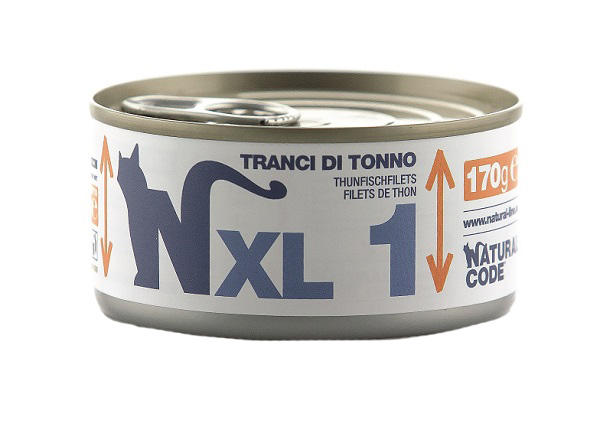 Natural Code Gatto Lattina Xl (01) Adulto Tranci Di Tonno 170 Gr