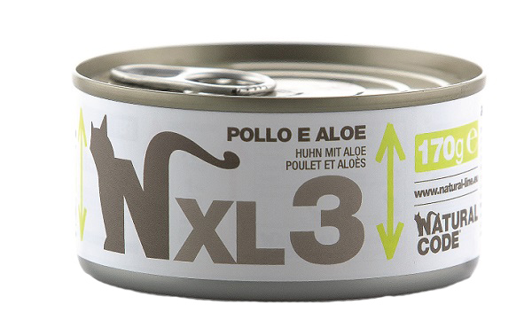 Natural Code Gatto Lattina Xl (03) Adulto Pollo &amp; Aloe 170 Gr