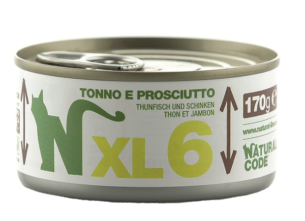 Natural code xl6 tonno e prosciutto