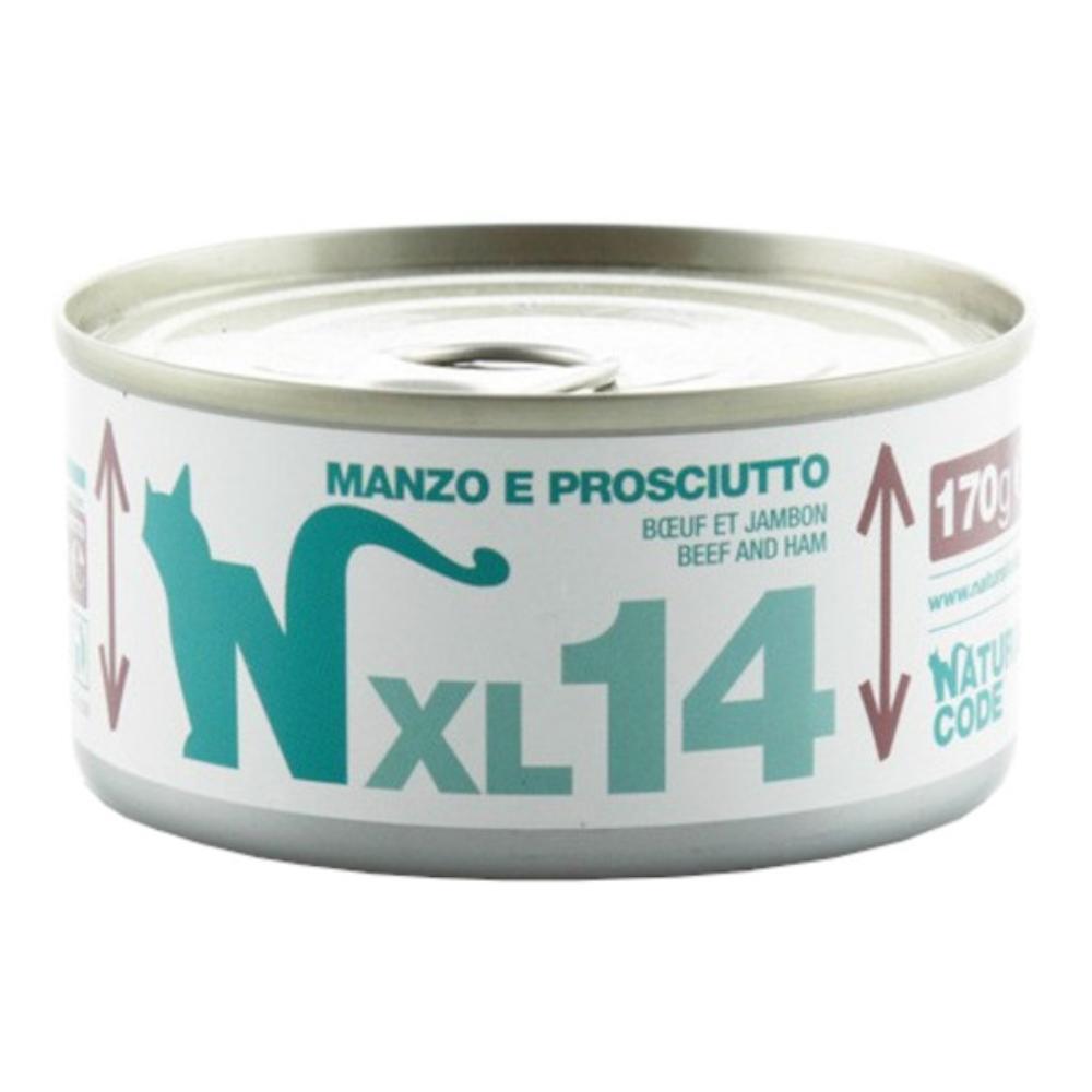 NATURAL CODE GATTO XL14 MANZO PROSCIUTTO 170GR (lattina) — confronto prezzi