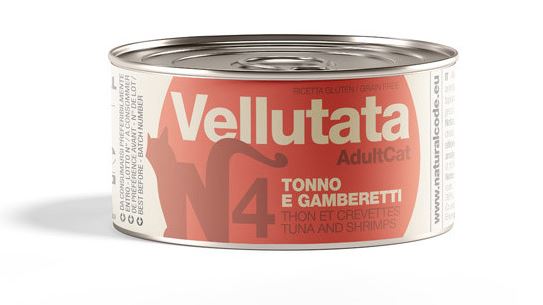 Natural Code Gatto Lattina (V4) Vellutata Tonno &amp; Gamberetti 85 Gr