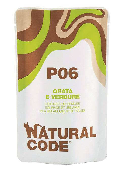 Natural Code Gatto Busta (P06) Adulto Orata &amp; Verdure 70 Gr — confronto prezzi
