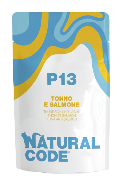 Natural Code Gatto Busta (P13) Adulto Tonno &amp; Salmone 70 Gr Temporaneamente Mancante Dall'Azienda Produttrice