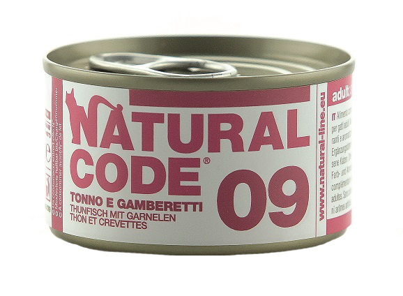 NATURAL CODE GATTO 09 TONNO GAMBERETTI 85GR (lattina) — confronto prezzi