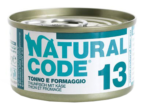NATURAL CODE GATTO 13 TONNO FORMAGGIO 85GR (lattina) — confronto prezzi