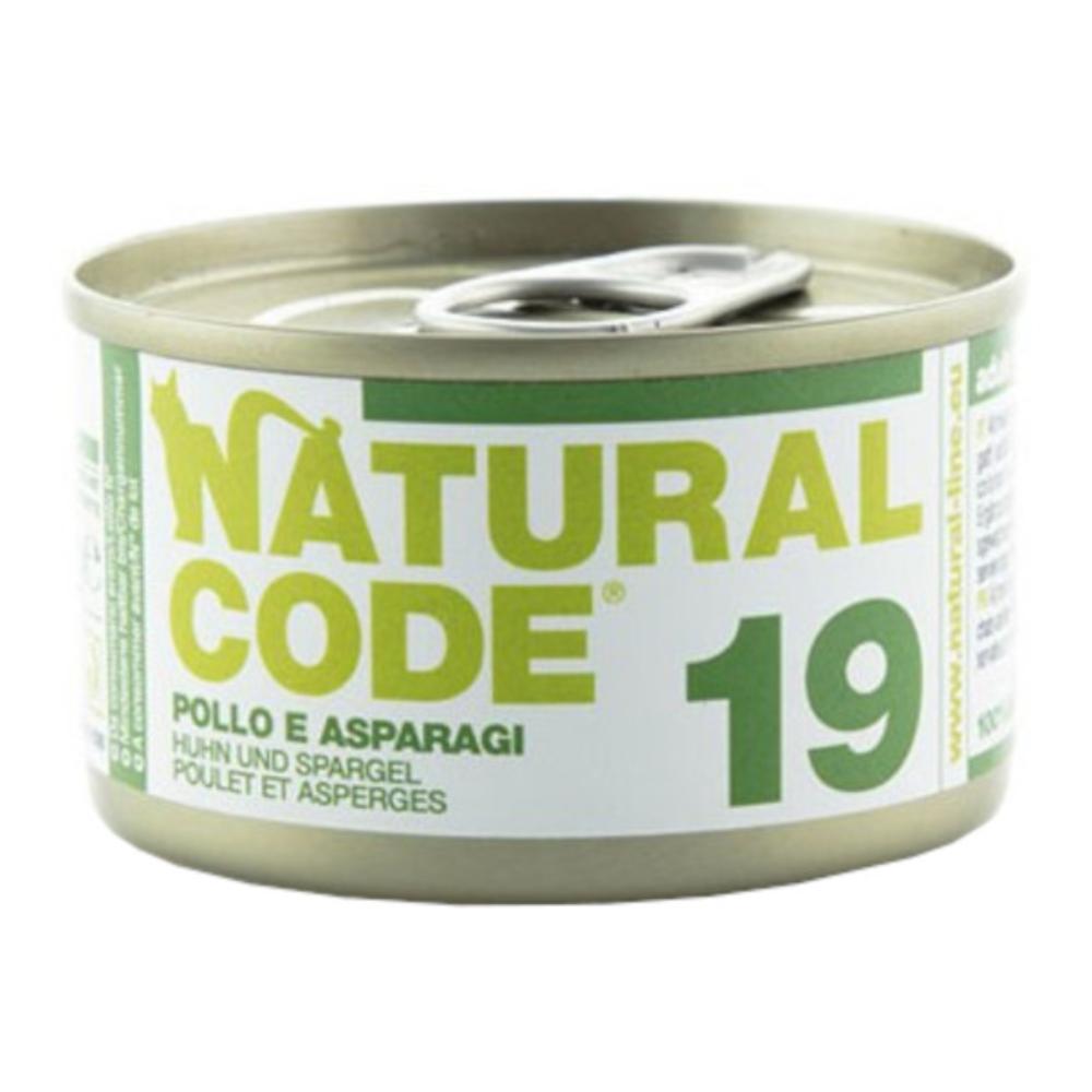 NATURAL CODE GATTO 19 POLLO ASPARAGI RISO 85GR (lattina) — confronto prezzi