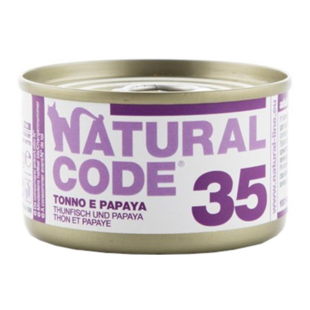 NATURAL CODE GATTO 35 TONNO PAPAYA 85GR (lattina)