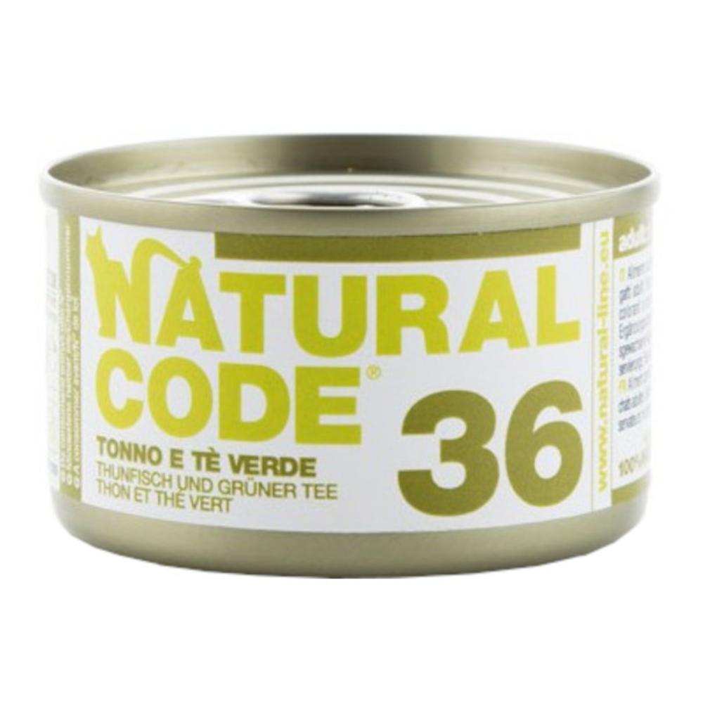 NATURAL CODE GATTO 36 TONNO TE' VERDE 85GR (lattina)